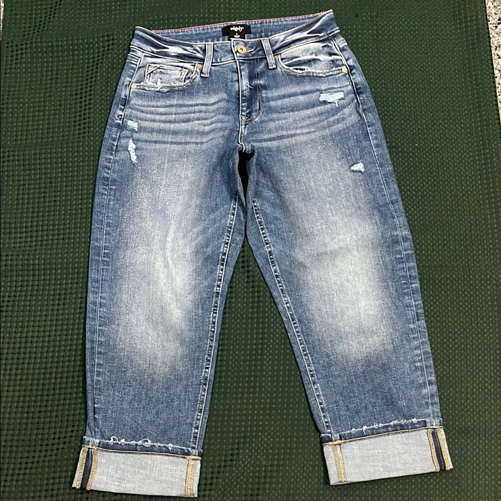 Edgely jeans 👖 stretch Women's Blue Jeans 👖 6 like new mid-rise boyfriend crop